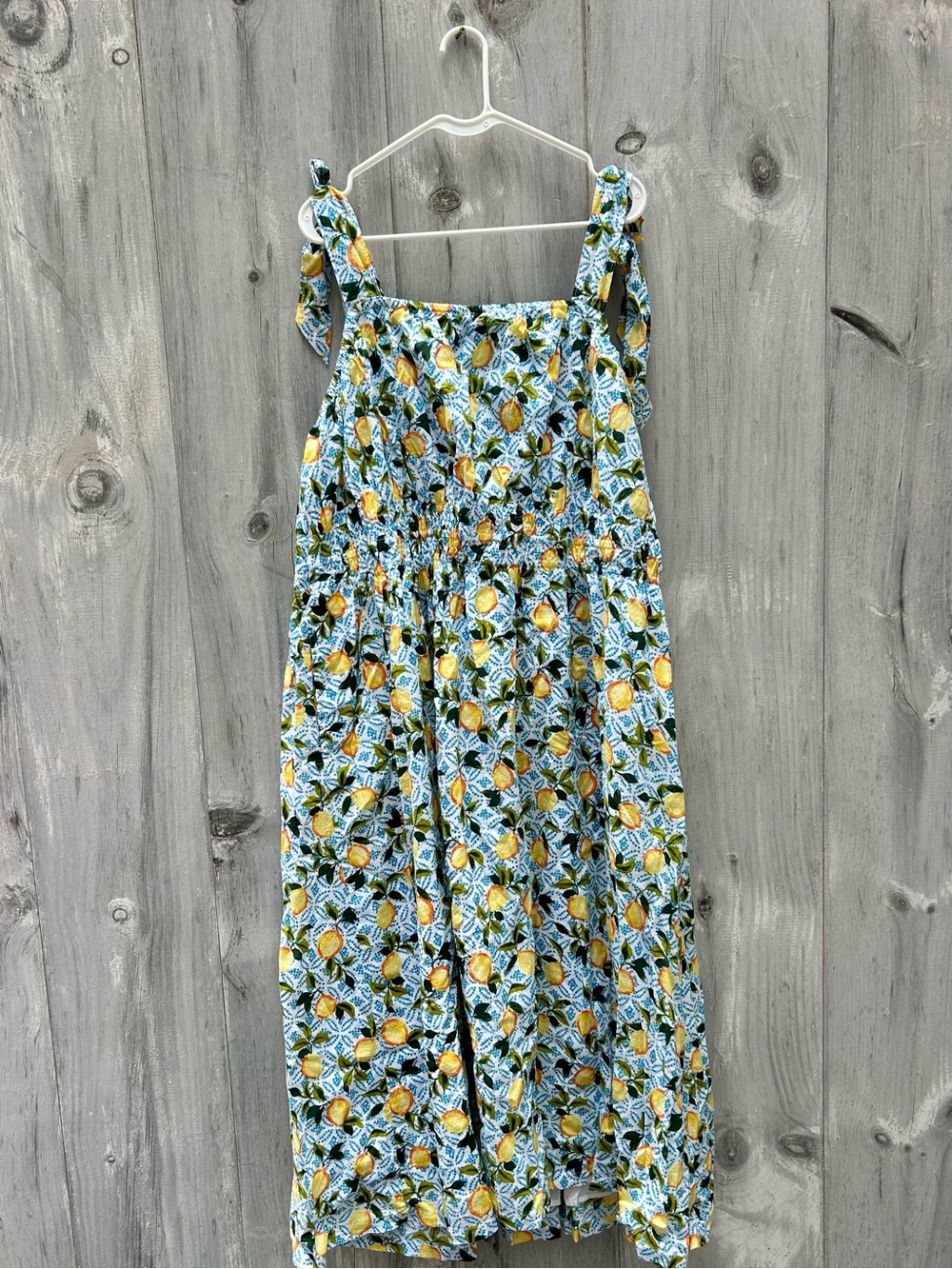 Lands' End Midi Dress in Lemon Pattern - 2X